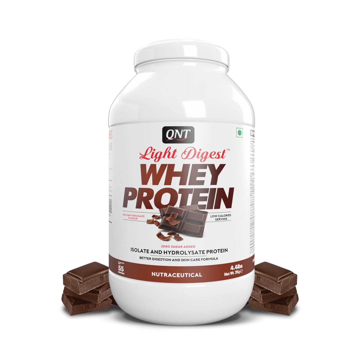 QNT Light digest Whey Protein Powder Triple Blend with skin care 2kg | 55 servings  |