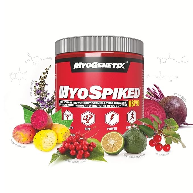 Myogenetix MYospiked high voltage pre workout 225g 45 servings | Exotic cola rush |