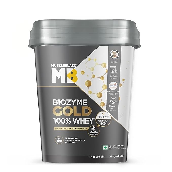 Muscle Blaze Biozyme Gold whey 4kg | 114 servings |