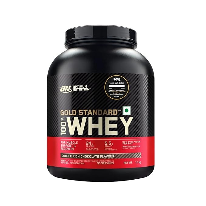 Optimum nutrition gold standard whey 1.7kg 55 servings | Indian Manufacturing |