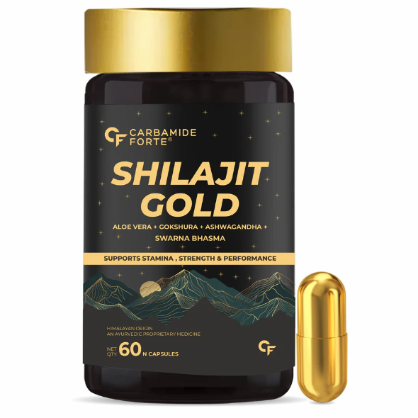 Carbamide Forte Shilajit Gold Capsules For Men 60N Capsules | 60 servings |